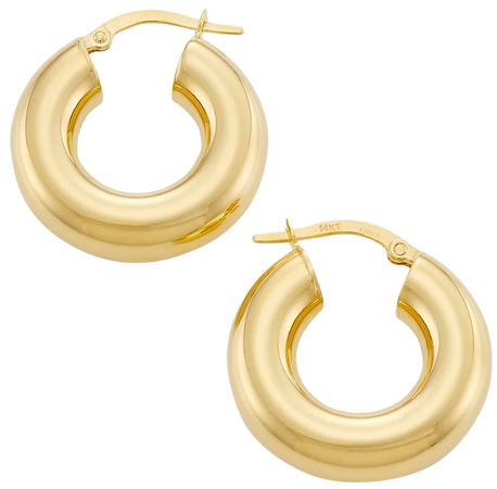 Shop Saks Fifth Avenue Collection 14K-Yellow-Gold Chunky Tube Hoop Earrings | Saks Fifth Avenue