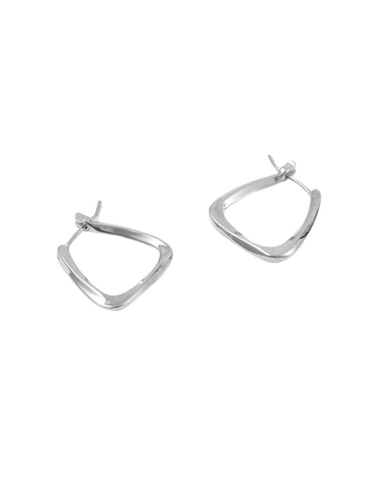 Cider jewelry silver geo design hoop earrings jewelry