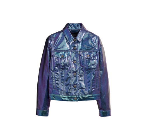 purple candy coated Levi’s jacket