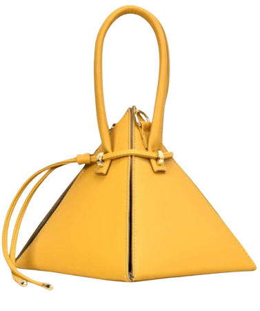 yellow triangle purse
