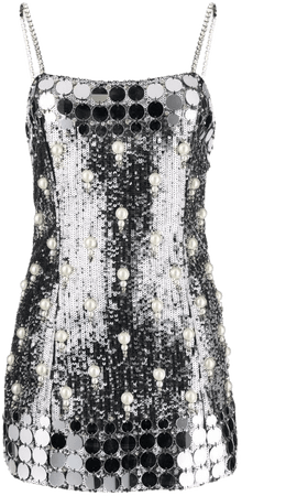 Amen sequin-embellished faux-pearl Mini Dress - Farfetch