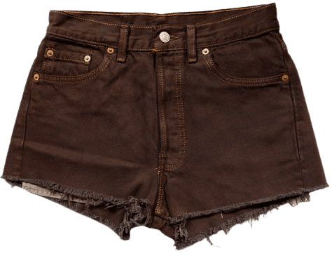 vintage levis brown denim shorts
