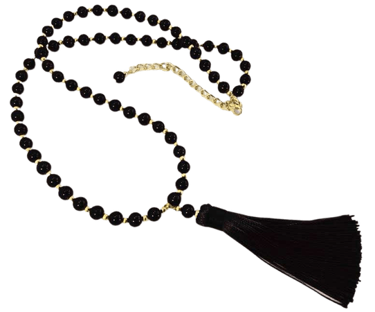tassel necklace black and gold - Google Search