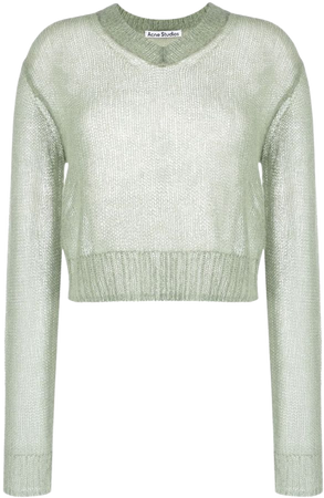 Acne Studios V-neck open-knit Sweater - Farfetch