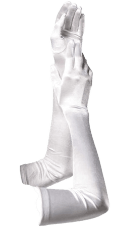 White Satin Gloves - Elbow-Length Gloves - Costume Gloves - White Gloves - Formal Gloves - Victorian Gloves