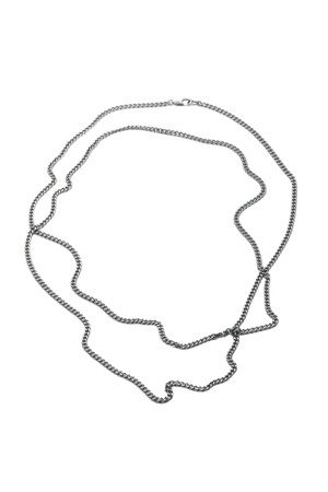 Long Curb Chain Necklace - Silver - Weekday WW