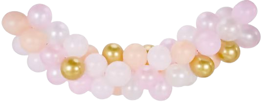 51 Piece Peachy Pink Balloon Garland - Kmart