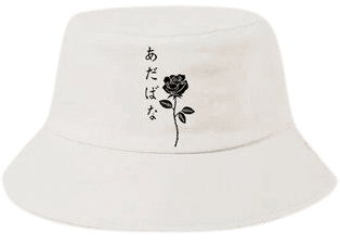 Unisex Cotton Rose Letter Pattern Print Fashion Sunshade Bucket Hat - Newchic