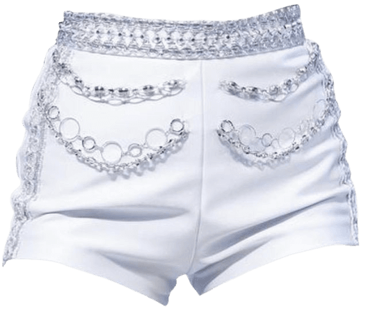 white kpop shorts