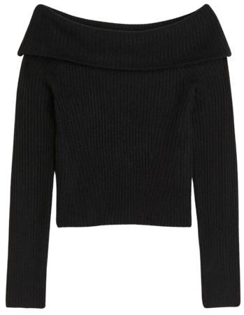Off-the-shoulder Sweater - Black - Ladies | H&M US