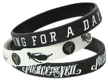 3 Pcs Pierce The Veil "King For A Day" Ft. Sleeping With Sirens Rubber Silicone Band Merch Bracelets