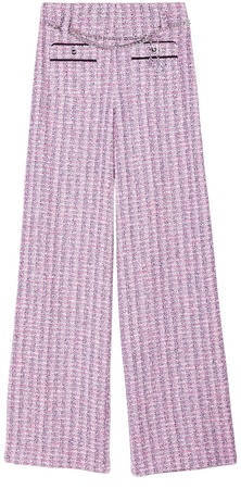 224PATRI Wide-leg tweed trousers - This week - Maje.com