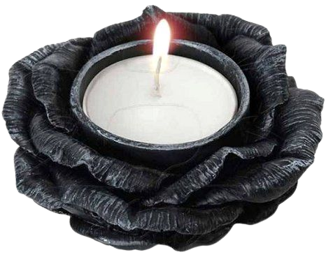 Black Rose T-Light Holder by Alchemy Gothic | Gifts & ware