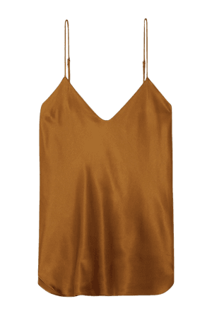 Gold Isabella silk-satin camisole | Nili Lotan | NET-A-PORTER