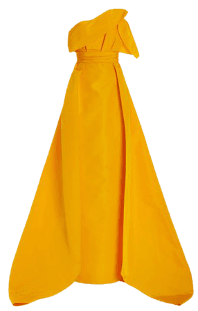 Pleated Strapless Silk Column Gown By Carolina Herrera | Moda Operandi