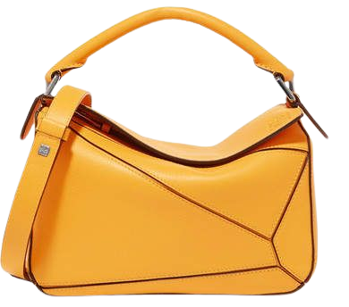 Puzzle Textured-leather Shoulder Bag - Yellow