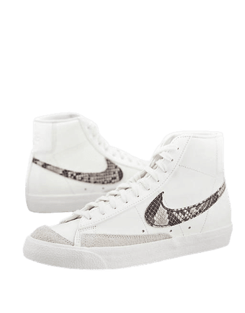 Nike Blazer Mid '77 sneakers in off-white and snake print | ASOS