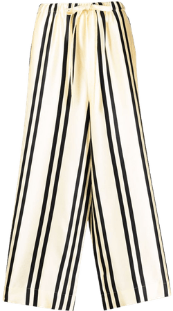 KHAITE stripe-print high-waist Trousers - Farfetch