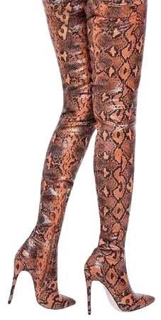 brown thigh high boots