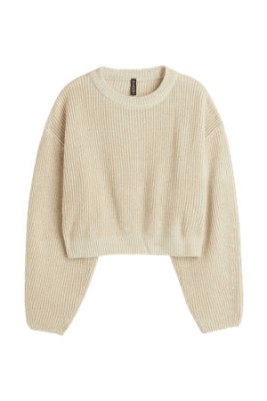 Rib-knit Sweater - Light beige - Ladies | H&M US