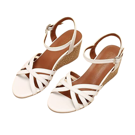 Amazon.com | Women's Wedge Sandals Low Heels Open Toe Wedges Ankle Buckles Summer Casual Boho Dress Wedges For Women | Platforms & Wedges