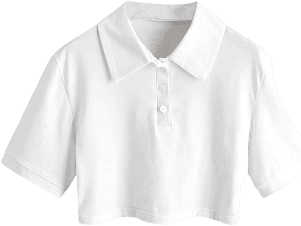 SweatyRocks Women's Collar Half Button Short Sleeve Striped Crop Top T-Shirts at Amazon Women’s Clothing store