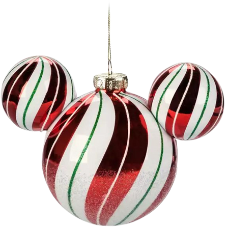 Mickey Mouse Icon Glass Ball Sketchbook Ornament – Peppermint | shopDisney