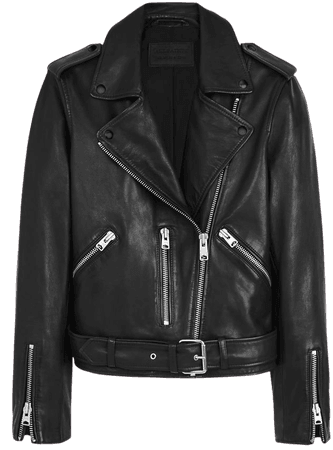 ALLSAINTS UK: Womens Balfern Leather Biker Jacket (black)