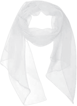 Wrapables Solid Color 100% Silk Long Scarf, White, One Size at Amazon Women’s Clothing store