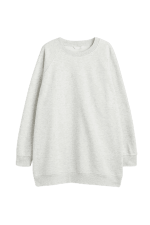 Long Sweatshirt - Light gray melange - Ladies | H&M US