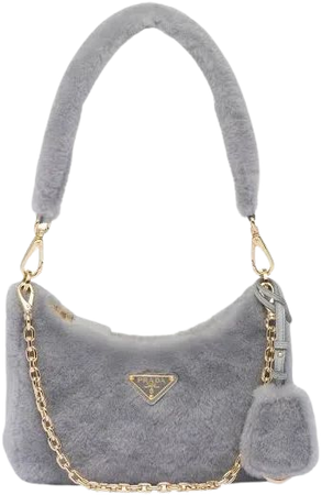grey shearling prada purse - Google Search