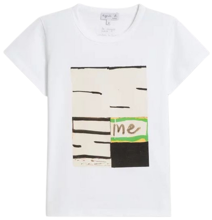 white Brando T-shirt with artist Simon English | agnès b.