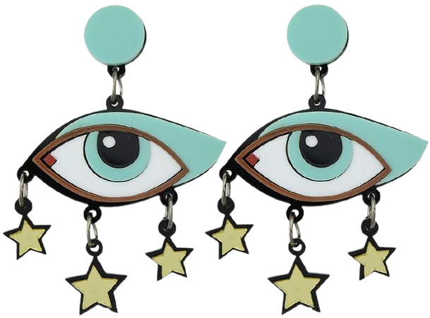 Acrylic Star Eye Hanging Earrings