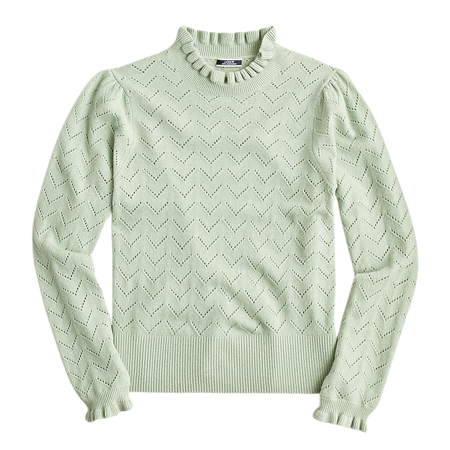 J.Crew: Cashmere Pointelle Mockneck Sweater For Women