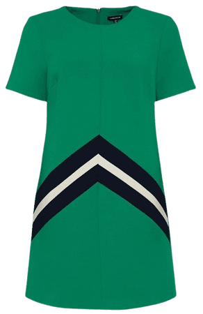 Compact Stretch Colour Stripe Shift Dress | Karen Millen