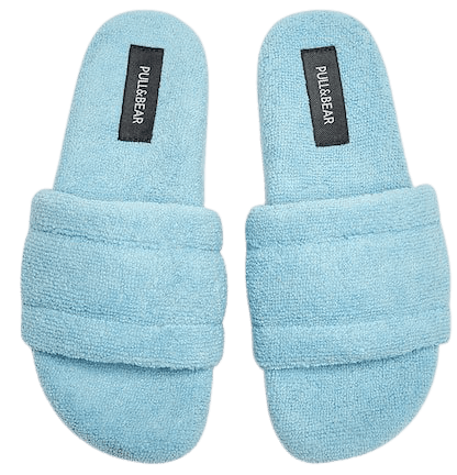 Flat terrycloth sandals - pull&bear