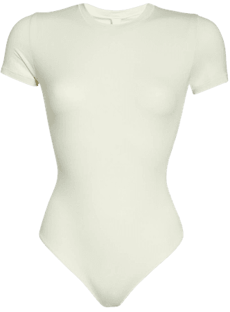 SKIMS Stretch Cotton Jersey T-Shirt Bodysuit | Nordstrom