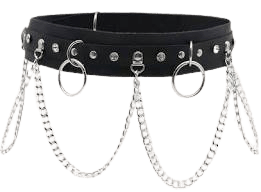 black goth belt