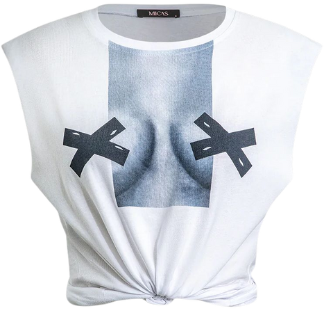Body Print Sleeveless T-shirt – Micas