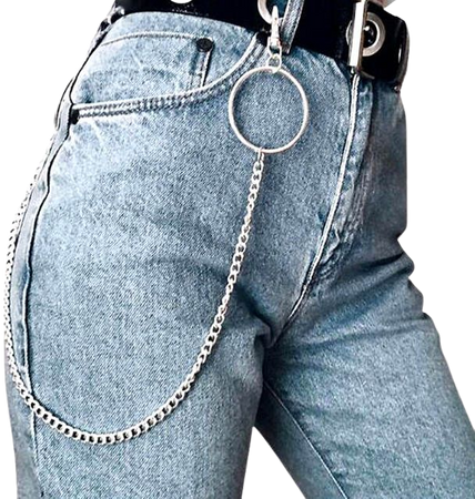 Online Shop Long Metal Wallet Belt Chain Rock Punk Trousers Hipster Pant Jean Keychain Silver Ring Clip Keyring Men's HipHop Jewelry YE03 | Aliexpress Mobile