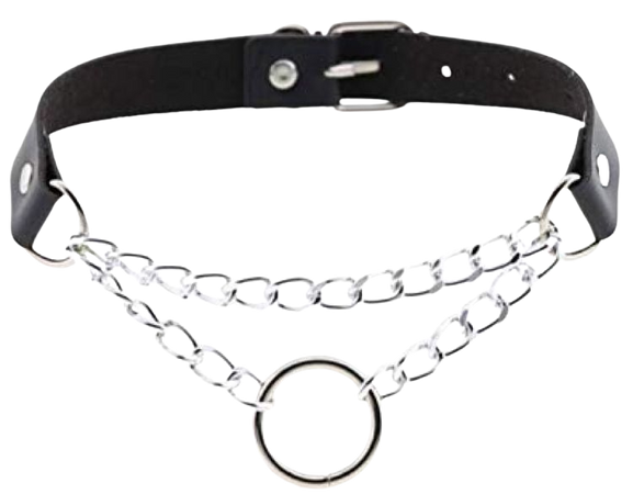 leather harness choker collar