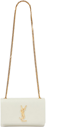 Kate Small Leather Shoulder Bag in White - Saint Laurent | Mytheresa