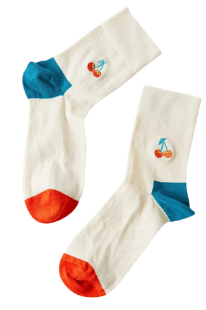 Happy Socks Embroidery Short Crew Sock | Urban Outfitters
