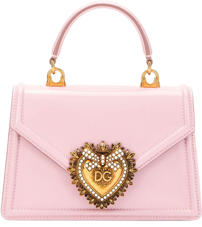 Dolce & Gabbana Devotion Mini Leather Top-Handle Bag with Sacred Heart | Neiman Marcus