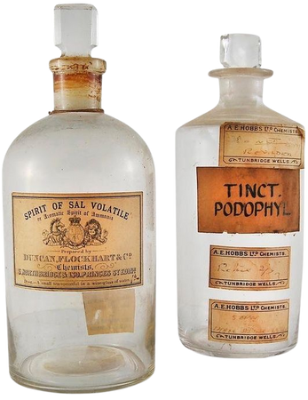 1920s chemist bottles