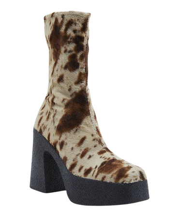 Stella McCartney Skyla Animal-Print Platform Boots | Neiman Marcus