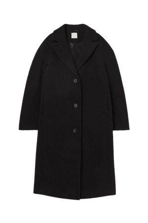 Straight-cut Coat - Black - Ladies | H&M US