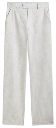 beige cotton Amelyn striped pants | agnès b.