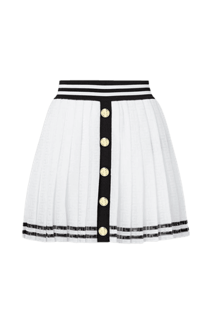 balmain white skirt