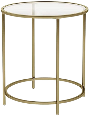 gold bed side table